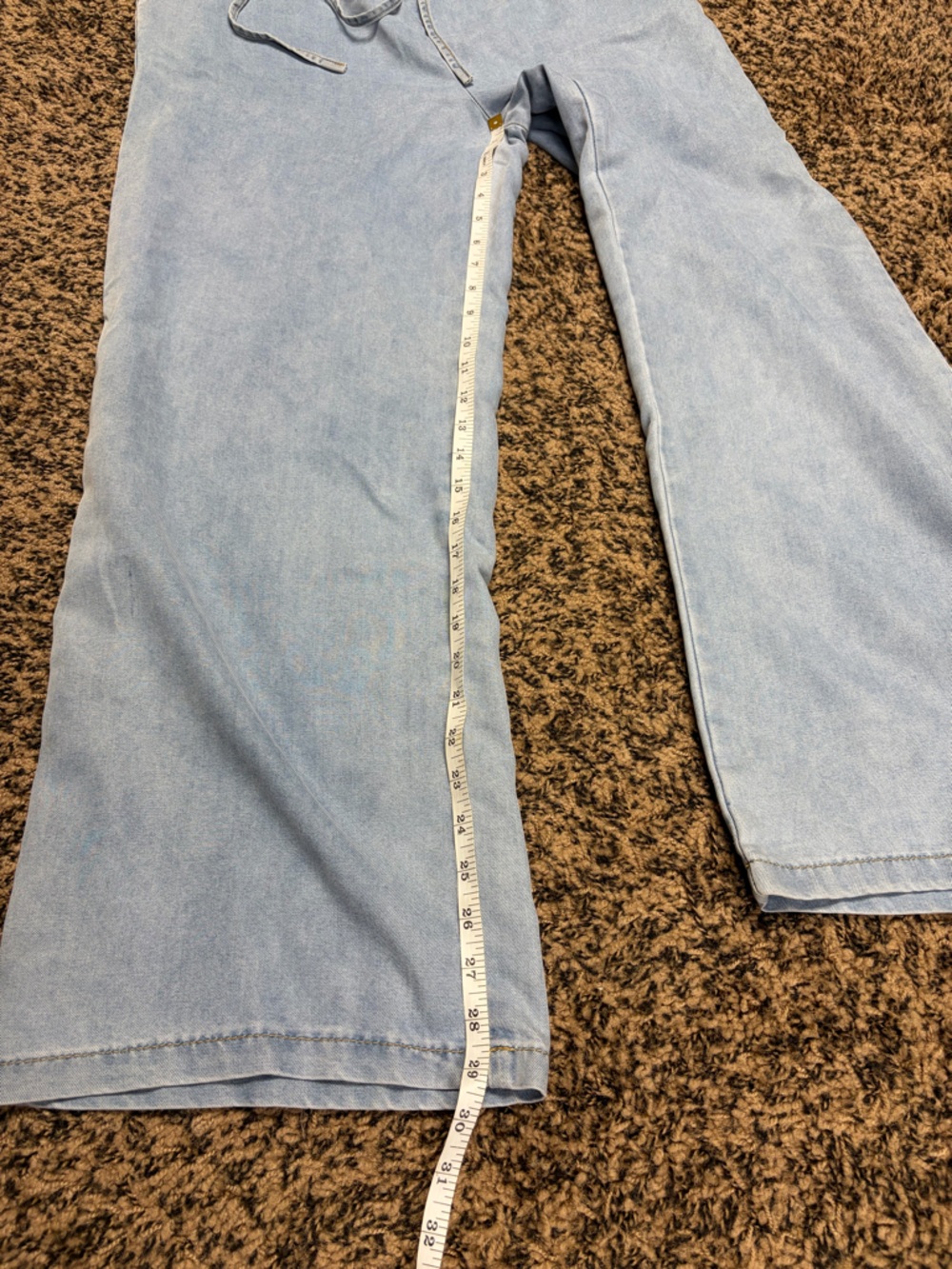 Hem & Thread Light Blue Tencel Drawstring Waist Pants NWT size Large - Picture 2 of 7